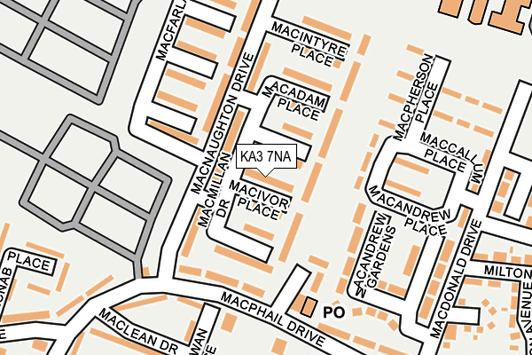 KA3 7NA map - OS OpenMap – Local (Ordnance Survey)