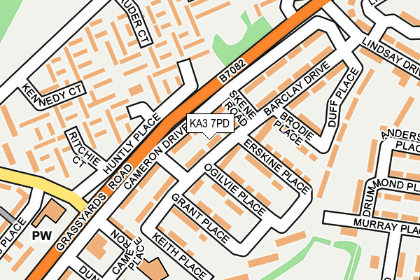 KA3 7PD map - OS OpenMap – Local (Ordnance Survey)