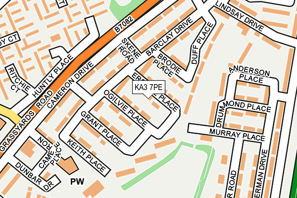 KA3 7PE map - OS OpenMap – Local (Ordnance Survey)