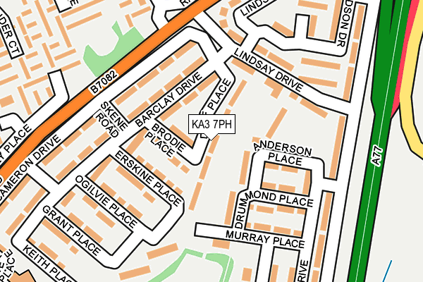 KA3 7PH map - OS OpenMap – Local (Ordnance Survey)
