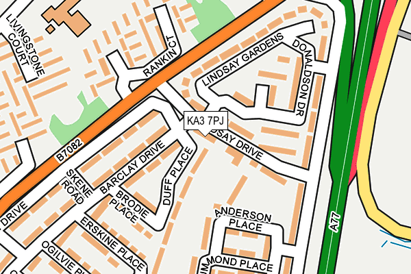 KA3 7PJ map - OS OpenMap – Local (Ordnance Survey)