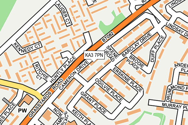 KA3 7PN map - OS OpenMap – Local (Ordnance Survey)