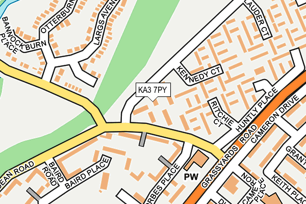 KA3 7PY map - OS OpenMap – Local (Ordnance Survey)
