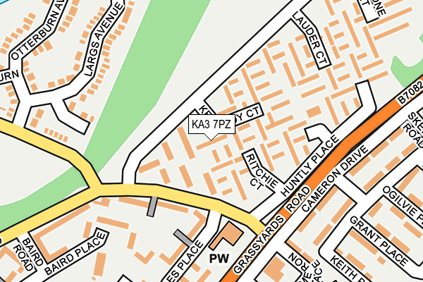 KA3 7PZ map - OS OpenMap – Local (Ordnance Survey)