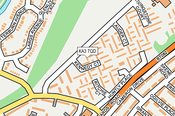 KA3 7QD map - OS OpenMap – Local (Ordnance Survey)