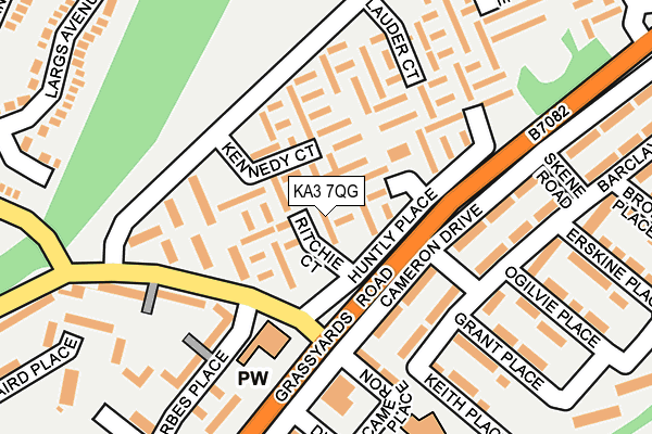 KA3 7QG map - OS OpenMap – Local (Ordnance Survey)