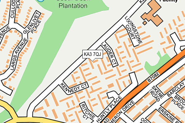 KA3 7QJ map - OS OpenMap – Local (Ordnance Survey)