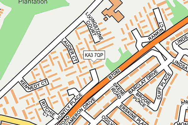 KA3 7QP map - OS OpenMap – Local (Ordnance Survey)