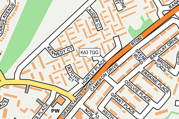 KA3 7QQ map - OS OpenMap – Local (Ordnance Survey)