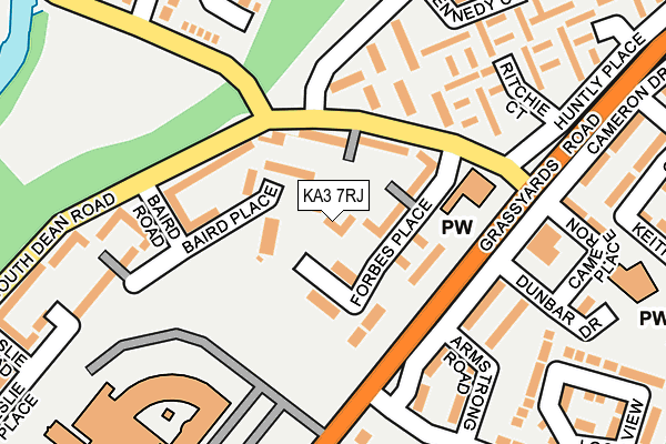 KA3 7RJ map - OS OpenMap – Local (Ordnance Survey)