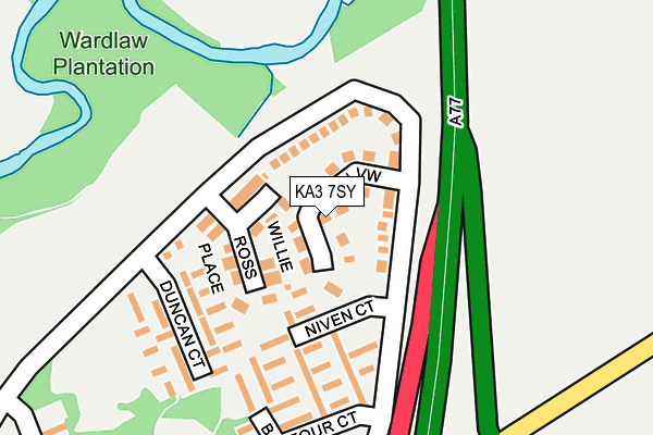 KA3 7SY map - OS OpenMap – Local (Ordnance Survey)