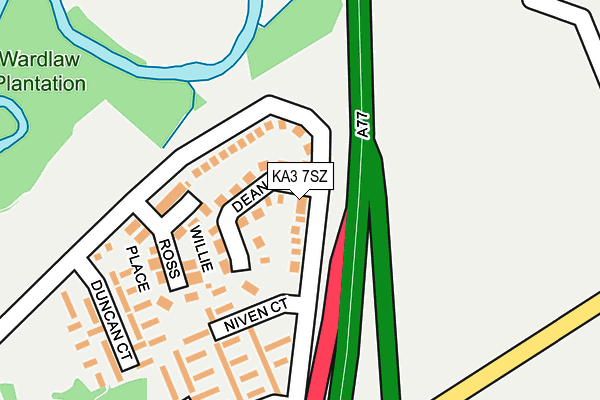 KA3 7SZ map - OS OpenMap – Local (Ordnance Survey)
