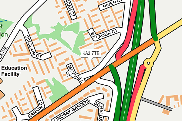 KA3 7TB map - OS OpenMap – Local (Ordnance Survey)