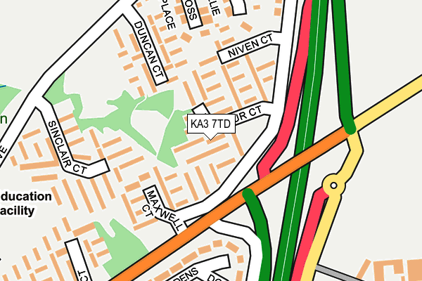 KA3 7TD map - OS OpenMap – Local (Ordnance Survey)