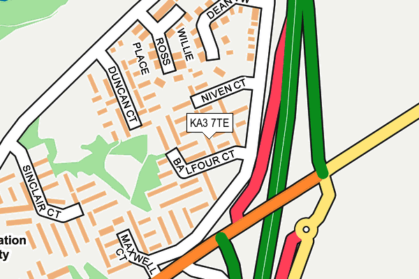 KA3 7TE map - OS OpenMap – Local (Ordnance Survey)