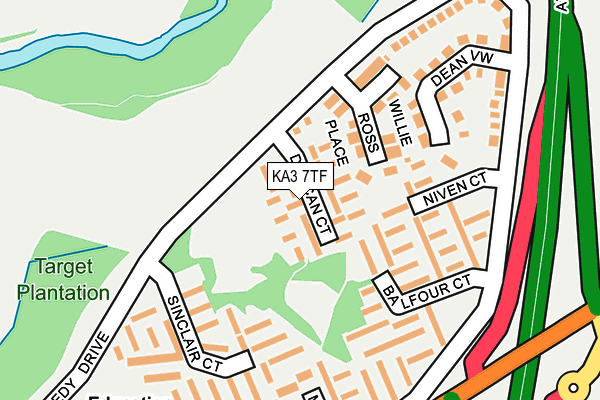 KA3 7TF map - OS OpenMap – Local (Ordnance Survey)