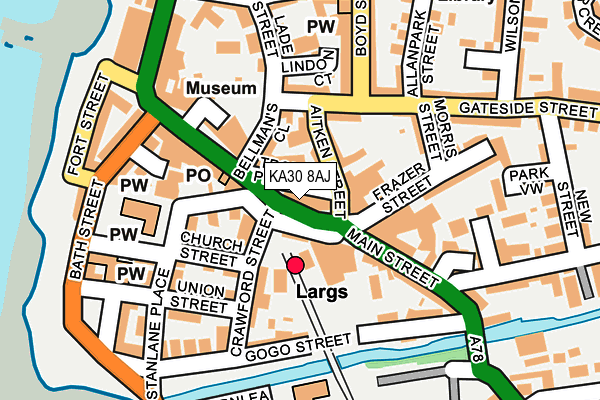 KA30 8AJ map - OS OpenMap – Local (Ordnance Survey)