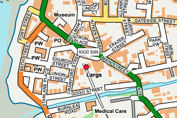 KA30 8AN map - OS OpenMap – Local (Ordnance Survey)