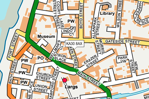 KA30 8AX map - OS OpenMap – Local (Ordnance Survey)