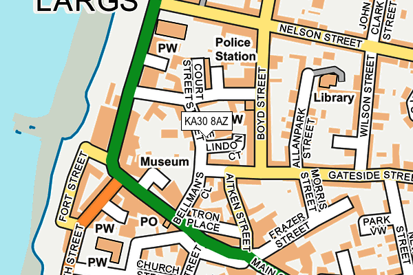 KA30 8AZ map - OS OpenMap – Local (Ordnance Survey)