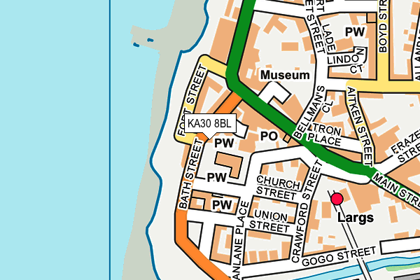 KA30 8BL map - OS OpenMap – Local (Ordnance Survey)