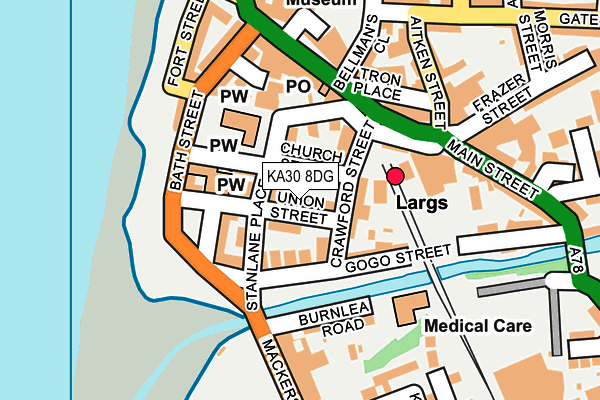 KA30 8DG map - OS OpenMap – Local (Ordnance Survey)