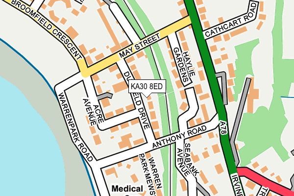 KA30 8ED map - OS OpenMap – Local (Ordnance Survey)