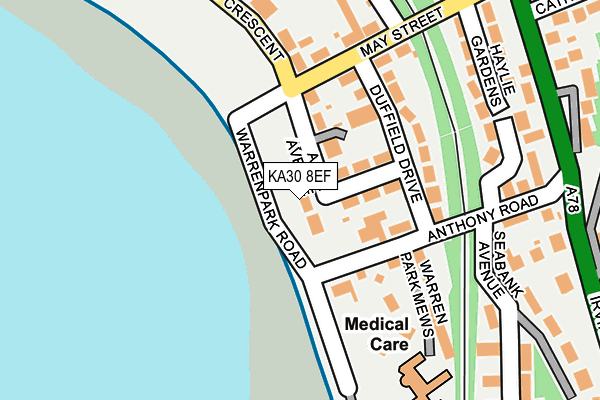 KA30 8EF map - OS OpenMap – Local (Ordnance Survey)