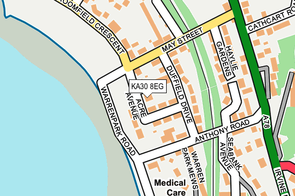 KA30 8EG map - OS OpenMap – Local (Ordnance Survey)