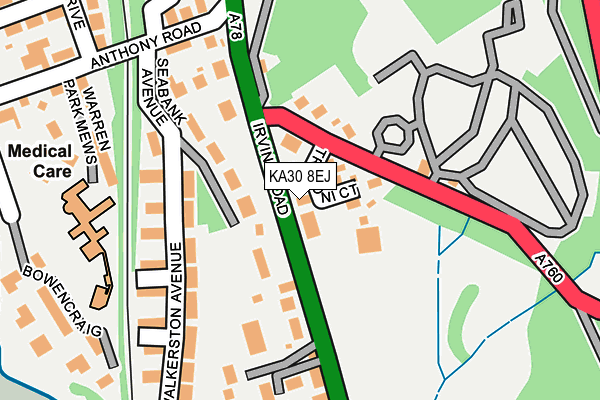 KA30 8EJ map - OS OpenMap – Local (Ordnance Survey)