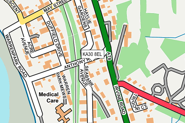 KA30 8EL map - OS OpenMap – Local (Ordnance Survey)