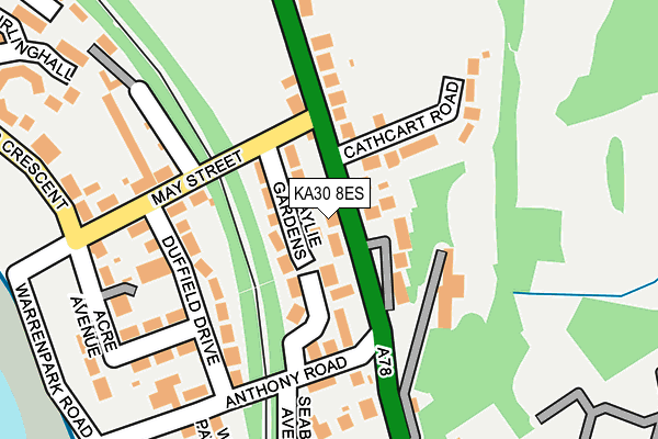 KA30 8ES map - OS OpenMap – Local (Ordnance Survey)