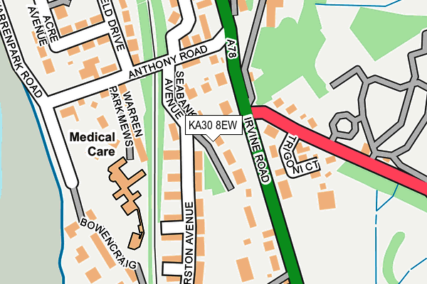 KA30 8EW map - OS OpenMap – Local (Ordnance Survey)