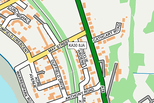 KA30 8JA map - OS OpenMap – Local (Ordnance Survey)