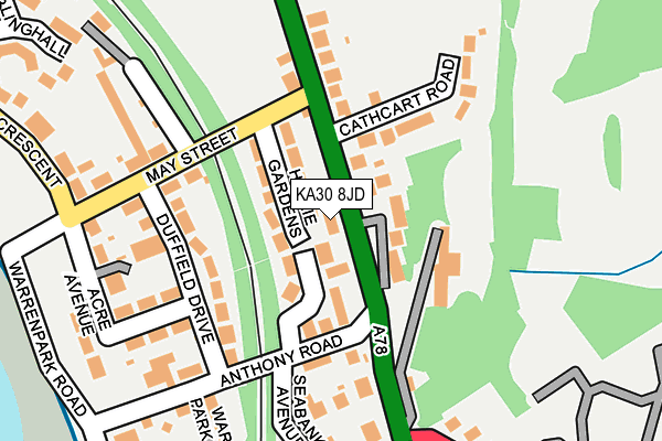 KA30 8JD map - OS OpenMap – Local (Ordnance Survey)