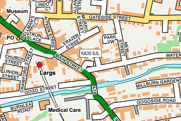 KA30 8JL map - OS OpenMap – Local (Ordnance Survey)