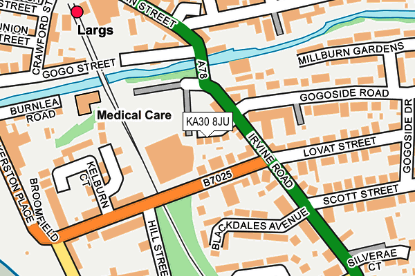 KA30 8JU map - OS OpenMap – Local (Ordnance Survey)
