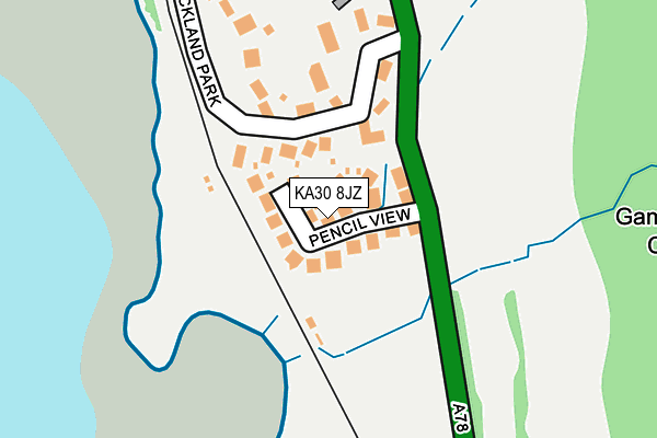 KA30 8JZ map - OS OpenMap – Local (Ordnance Survey)