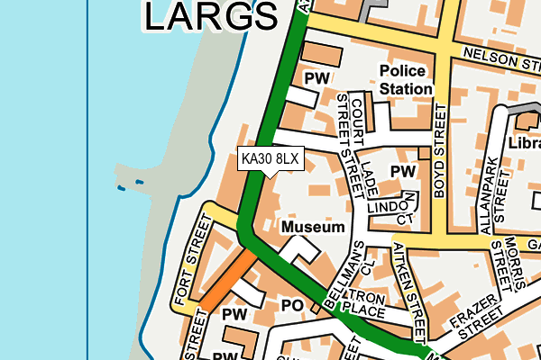 KA30 8LX map - OS OpenMap – Local (Ordnance Survey)
