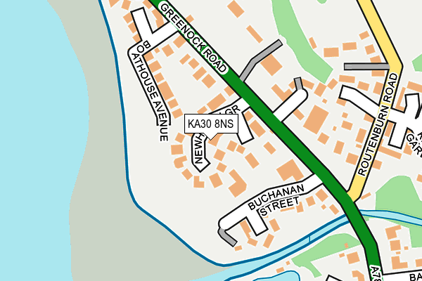 KA30 8NS map - OS OpenMap – Local (Ordnance Survey)