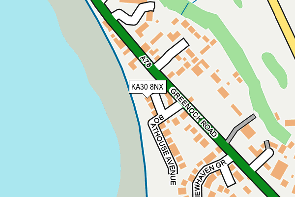 KA30 8NX map - OS OpenMap – Local (Ordnance Survey)