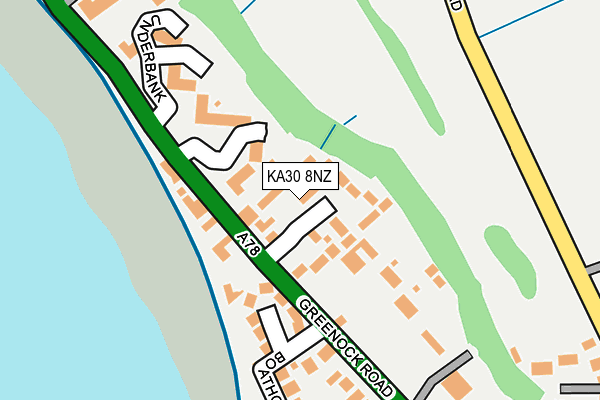KA30 8NZ map - OS OpenMap – Local (Ordnance Survey)