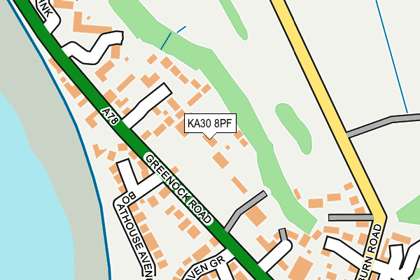KA30 8PF map - OS OpenMap – Local (Ordnance Survey)