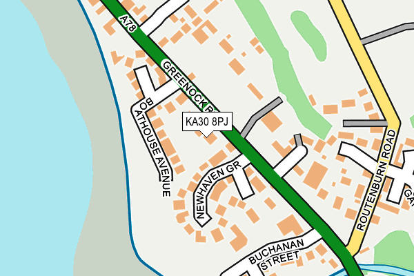 KA30 8PJ map - OS OpenMap – Local (Ordnance Survey)