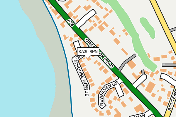 KA30 8PN map - OS OpenMap – Local (Ordnance Survey)