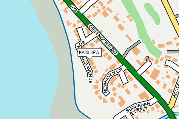 KA30 8PW map - OS OpenMap – Local (Ordnance Survey)