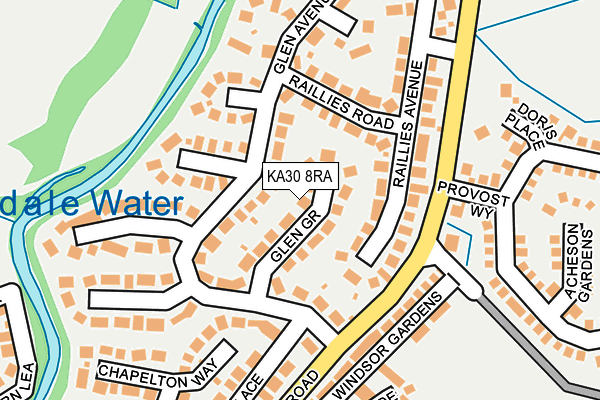 KA30 8RA map - OS OpenMap – Local (Ordnance Survey)