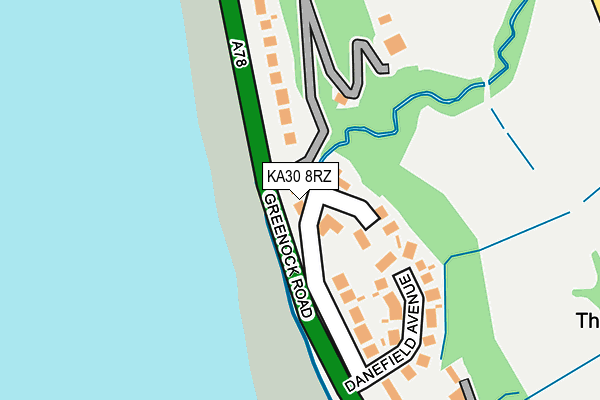 KA30 8RZ map - OS OpenMap – Local (Ordnance Survey)