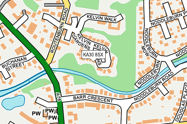 KA30 8SX map - OS OpenMap – Local (Ordnance Survey)