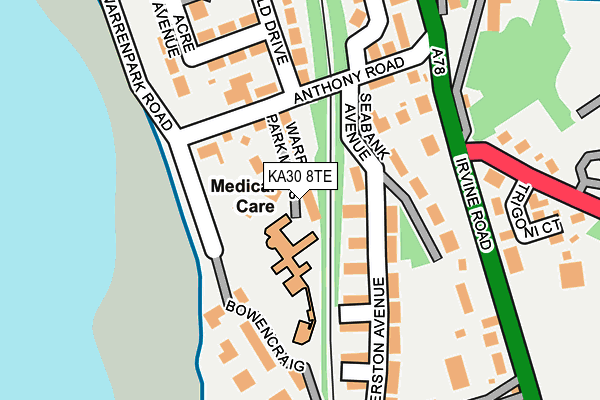 KA30 8TE map - OS OpenMap – Local (Ordnance Survey)